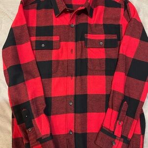 Old Navy Red and Black Checkered or Plaid Kids Shirt